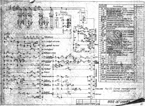 Схема електрична зубодолбежного верстата 5122